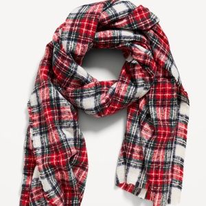NWT OLD NAVY Plaid Flannel Scarf  Color: Red/White Plaid OS